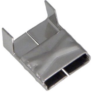 Band-it AE455 / Uncoated SS Clips 15.88mm - 100 Pieces - Band it 455