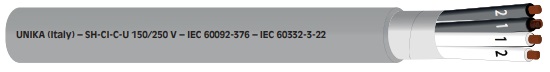 Marine instrumentation cable SH-CI-C-U 2x2x0.75 mm² - Sh ci c u